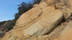 Lumpy sandstone formations.